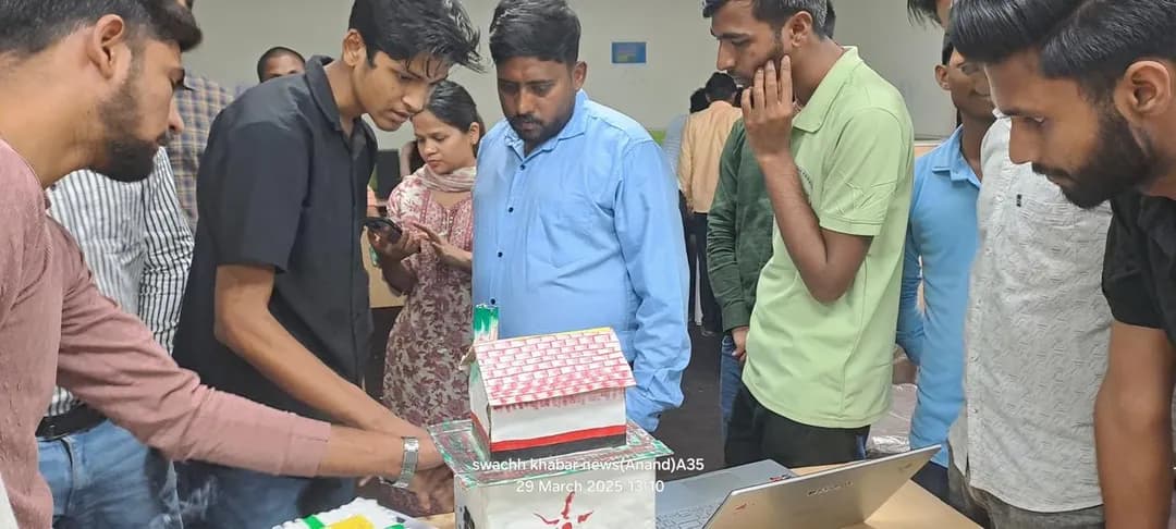 Team building activity during a corporate event