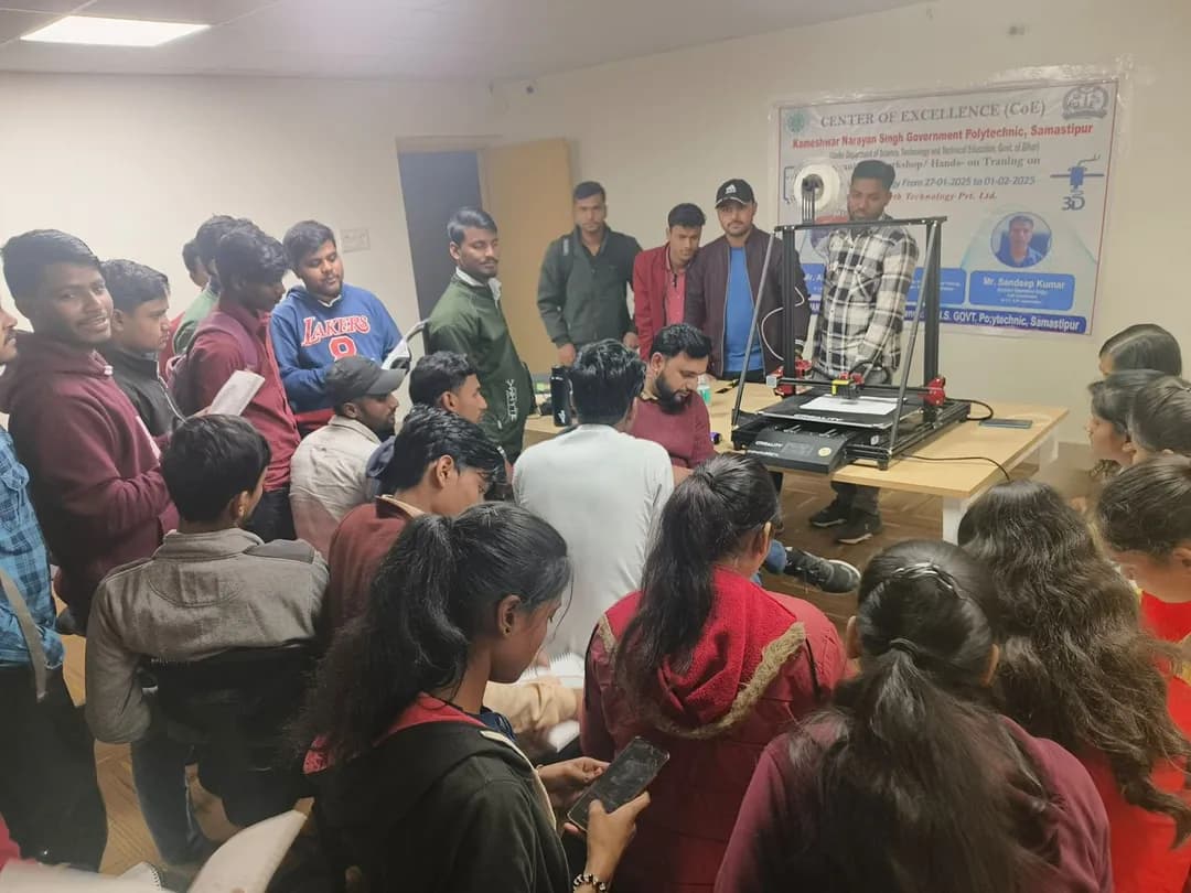 Team building activity during a corporate event